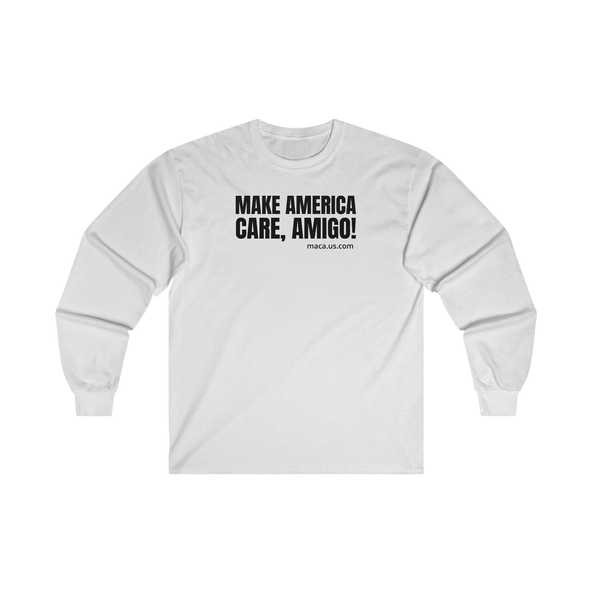 Unisex Ultra Cotton Long Sleeve Tee - MAKE AMERICA CARE, AMIGO! - Image 3