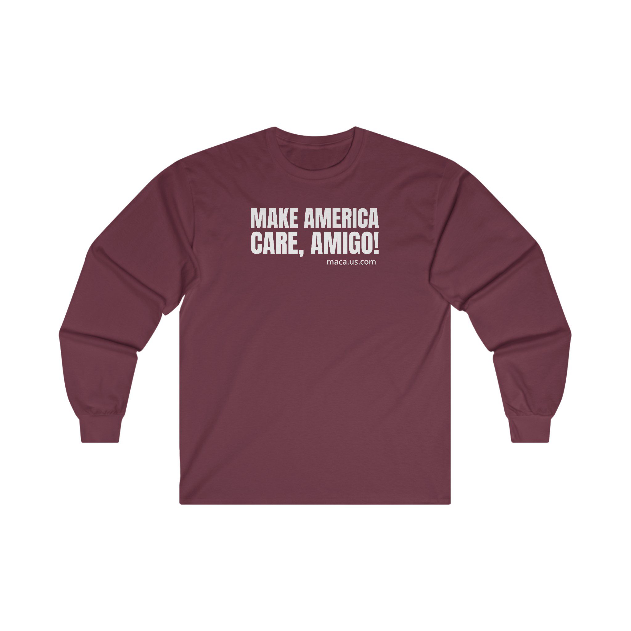 Unisex Ultra Cotton Long Sleeve Tee - MAKE AMERICA CARE, AMIGO! - Image 11