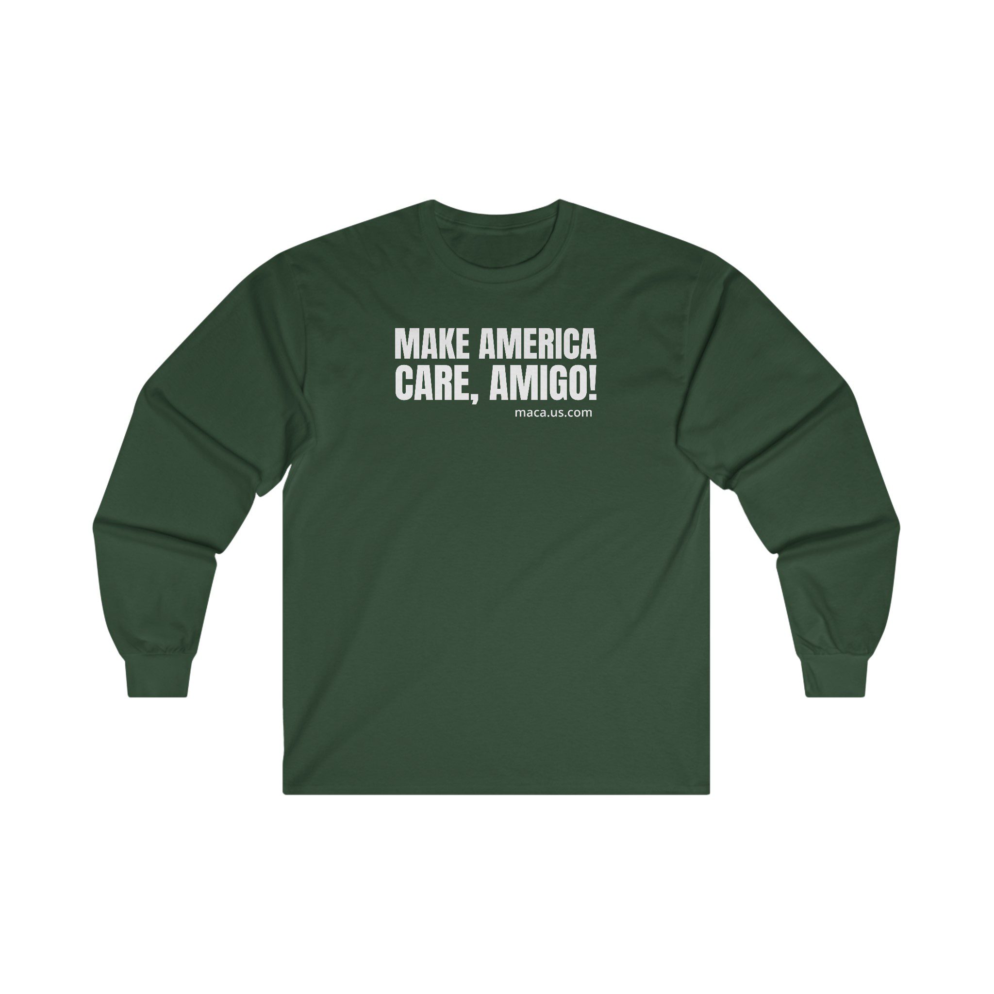 Unisex Ultra Cotton Long Sleeve Tee - MAKE AMERICA CARE, AMIGO! - Image 15