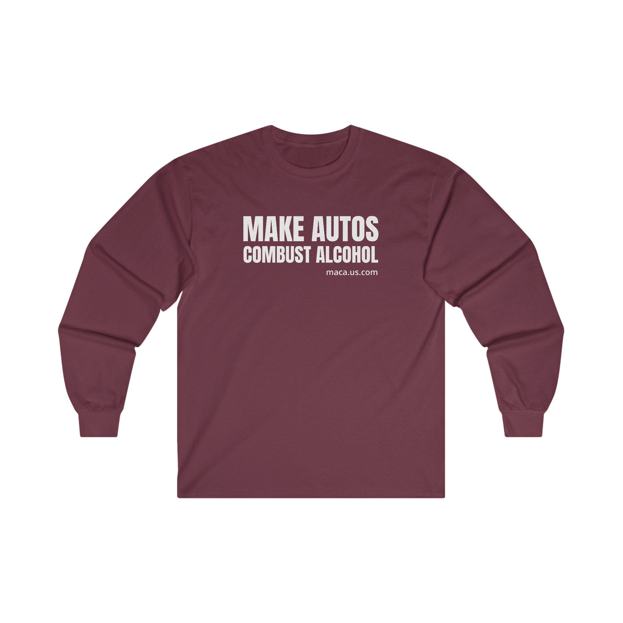 Unisex Ultra Cotton Long Sleeve Tee - MAKE AUTOS COMBUST ALCOHOL - Image 13