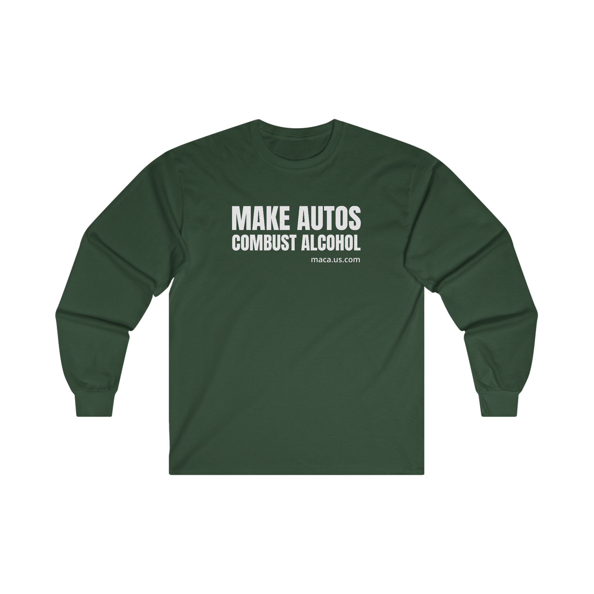Unisex Ultra Cotton Long Sleeve Tee - MAKE AUTOS COMBUST ALCOHOL - Image 15