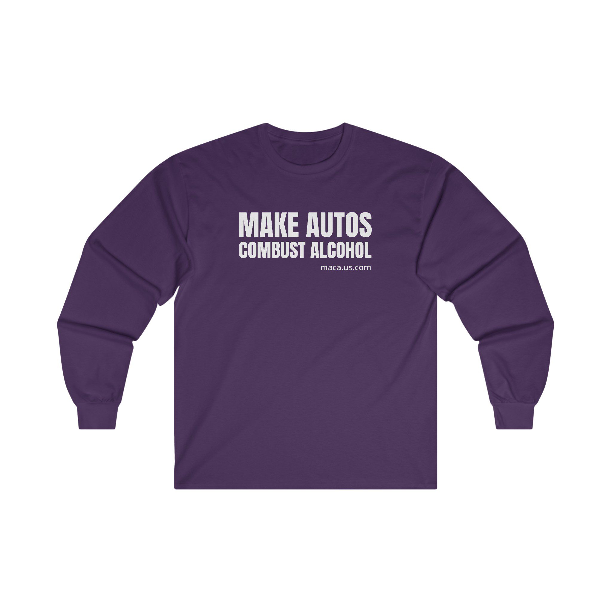 Unisex Ultra Cotton Long Sleeve Tee - MAKE AUTOS COMBUST ALCOHOL - Image 23