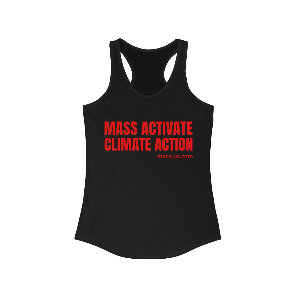Women's Ideal Racerback Tank - MASS ACTIVATE CLIMATE ACTION - Image 3