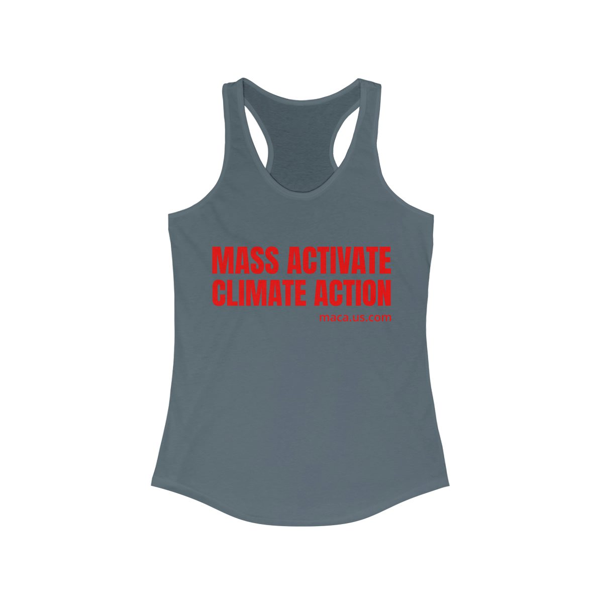 Women's Ideal Racerback Tank - MASS ACTIVATE CLIMATE ACTION - Image 9