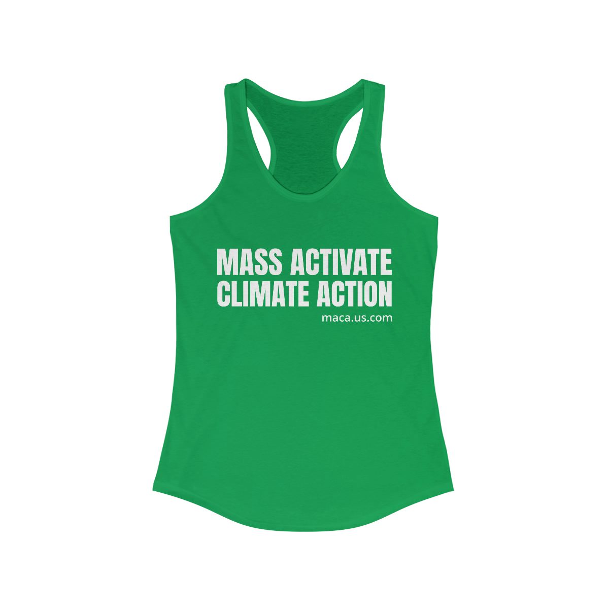 Women's Ideal Racerback Tank - MASS ACTIVATE CLIMATE ACTION - Image 7