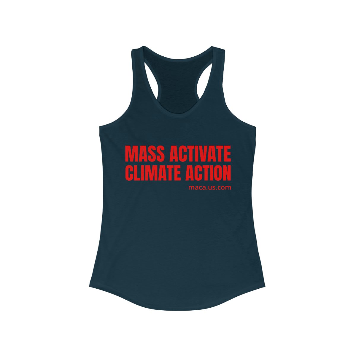 Women's Ideal Racerback Tank - MASS ACTIVATE CLIMATE ACTION - Image 11