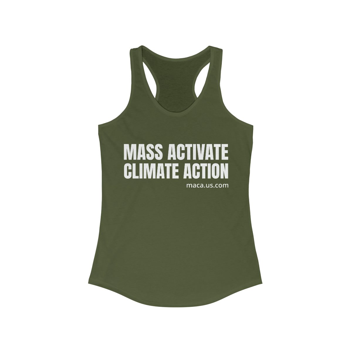 Women's Ideal Racerback Tank - MASS ACTIVATE CLIMATE ACTION - Image 5