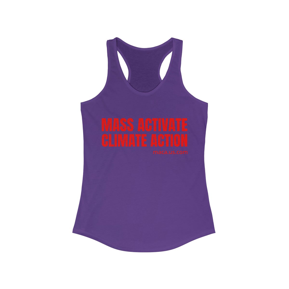 Women's Ideal Racerback Tank - MASS ACTIVATE CLIMATE ACTION - Image 12