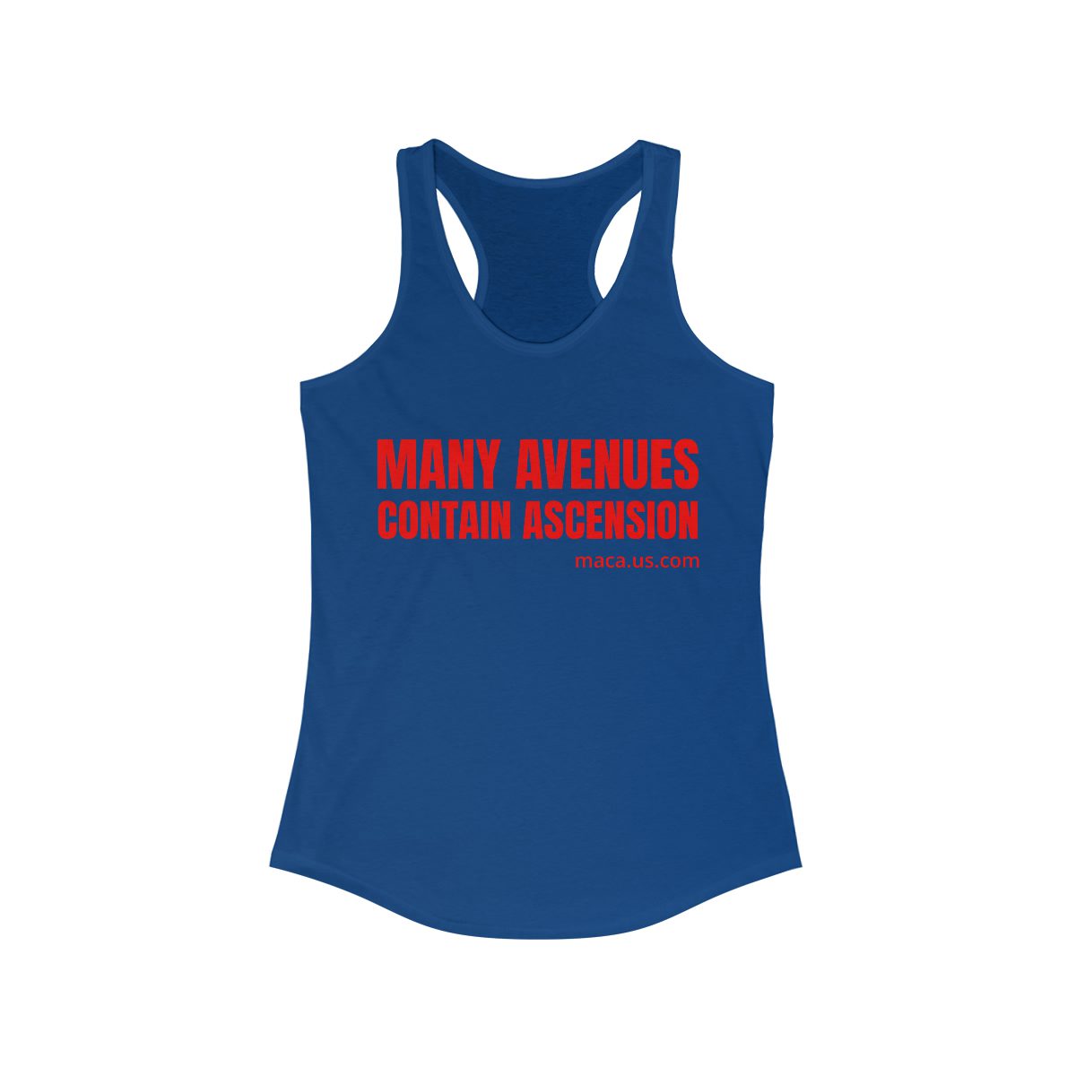 Women's Ideal Racerback Tank - MANY AVENUES CONTAIN ASCENSION - Image 10