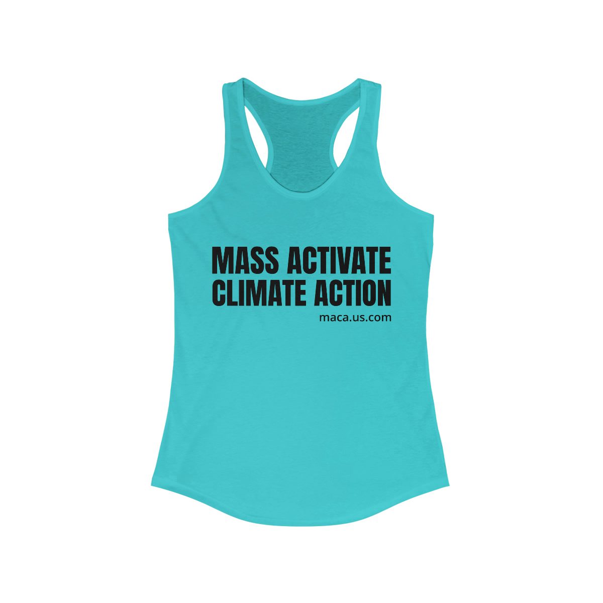 Women's Ideal Racerback Tank - MASS ACTIVATE CLIMATE ACTION - Image 8