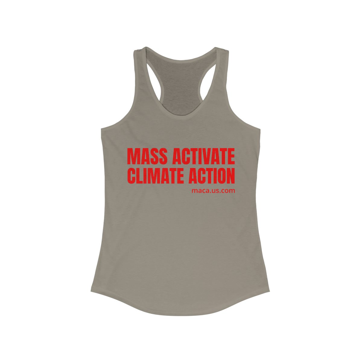Women's Ideal Racerback Tank - MASS ACTIVATE CLIMATE ACTION - Image 4