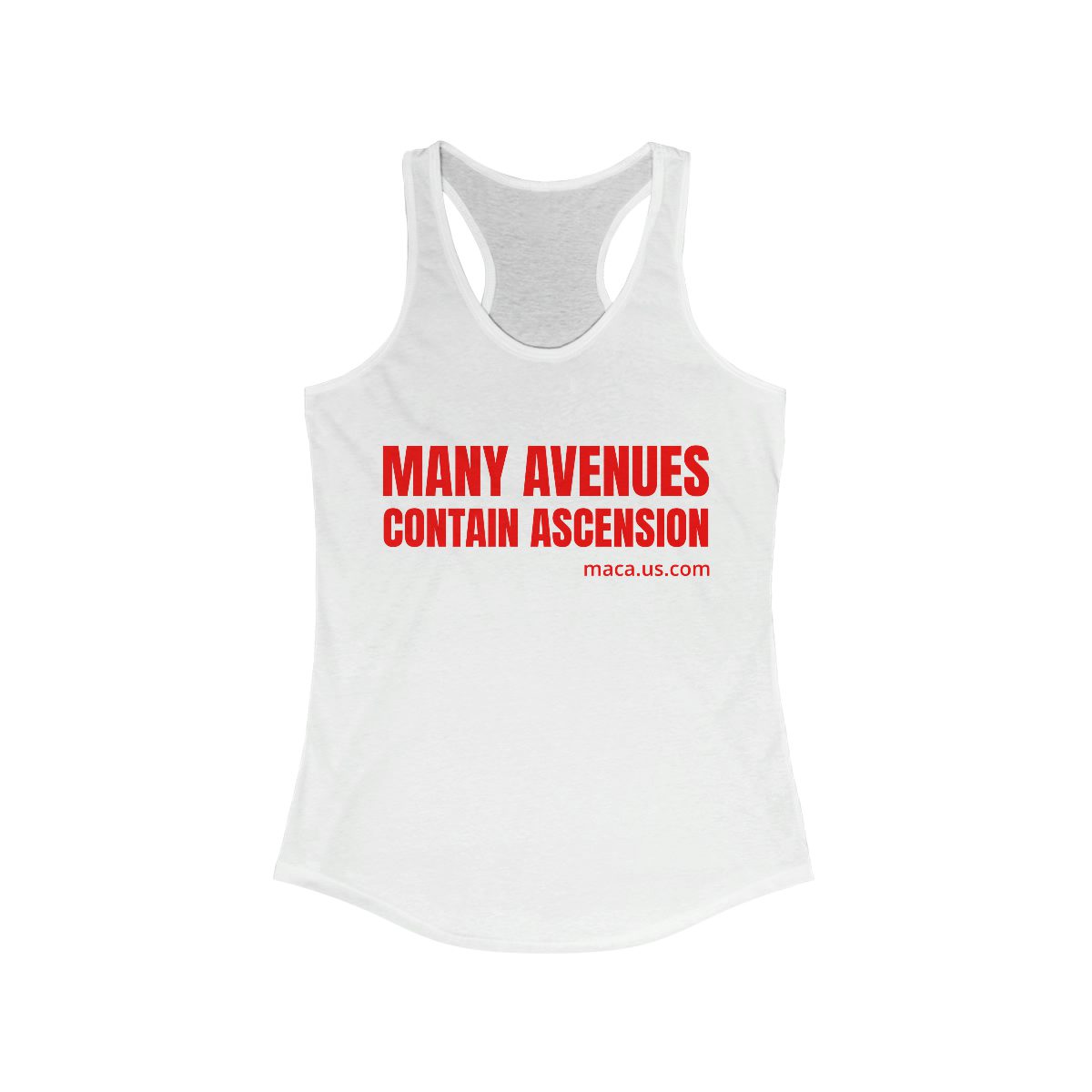 Women's Ideal Racerback Tank - MANY AVENUES CONTAIN ASCENSION - Image 2