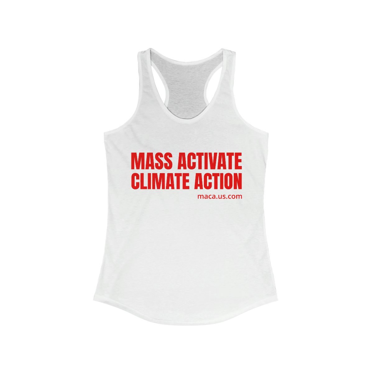 Women's Ideal Racerback Tank - MASS ACTIVATE CLIMATE ACTION - Image 2