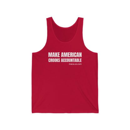 Unisex Jersey Tank - MAKE AMERICAN CROOKS ACCOUNTABLE - Image 8