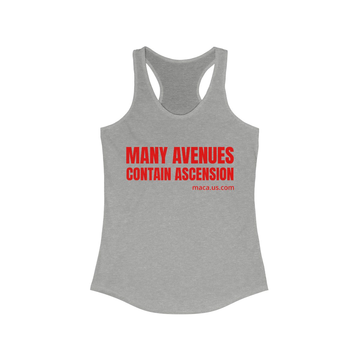 Women's Ideal Racerback Tank - MANY AVENUES CONTAIN ASCENSION - Image 4