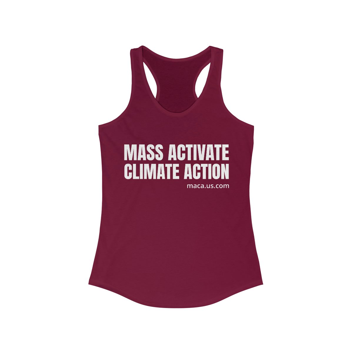 Women's Ideal Racerback Tank - MASS ACTIVATE CLIMATE ACTION - Image 14