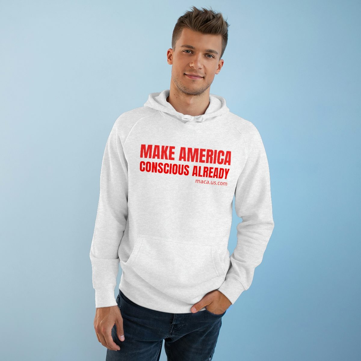 Unisex Supply Hoodie - MAKE AMERICA CONSCIOUS ALREADY - Image 8