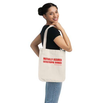 Organic Canvas Tote Bag - MUTUALLY ASSURED CATASTROPHE AVOIDER - Image 3